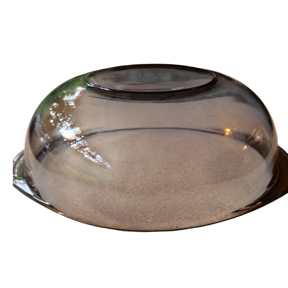 Pyrex Visions 1980s Vintage Brown Retro Serving Bowl | Amber Glass Casserole
